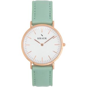 Danish Design Dames Titanium leren band Ronde Analoge